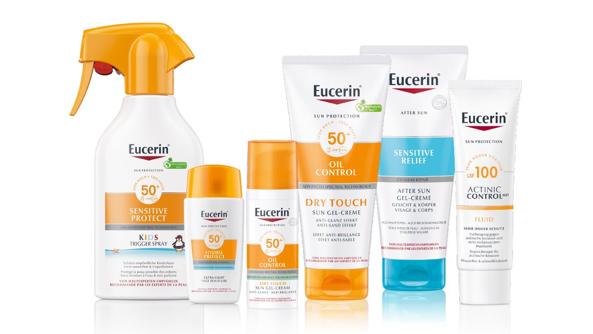 Assortiment de produits Eucerin Protection solaire