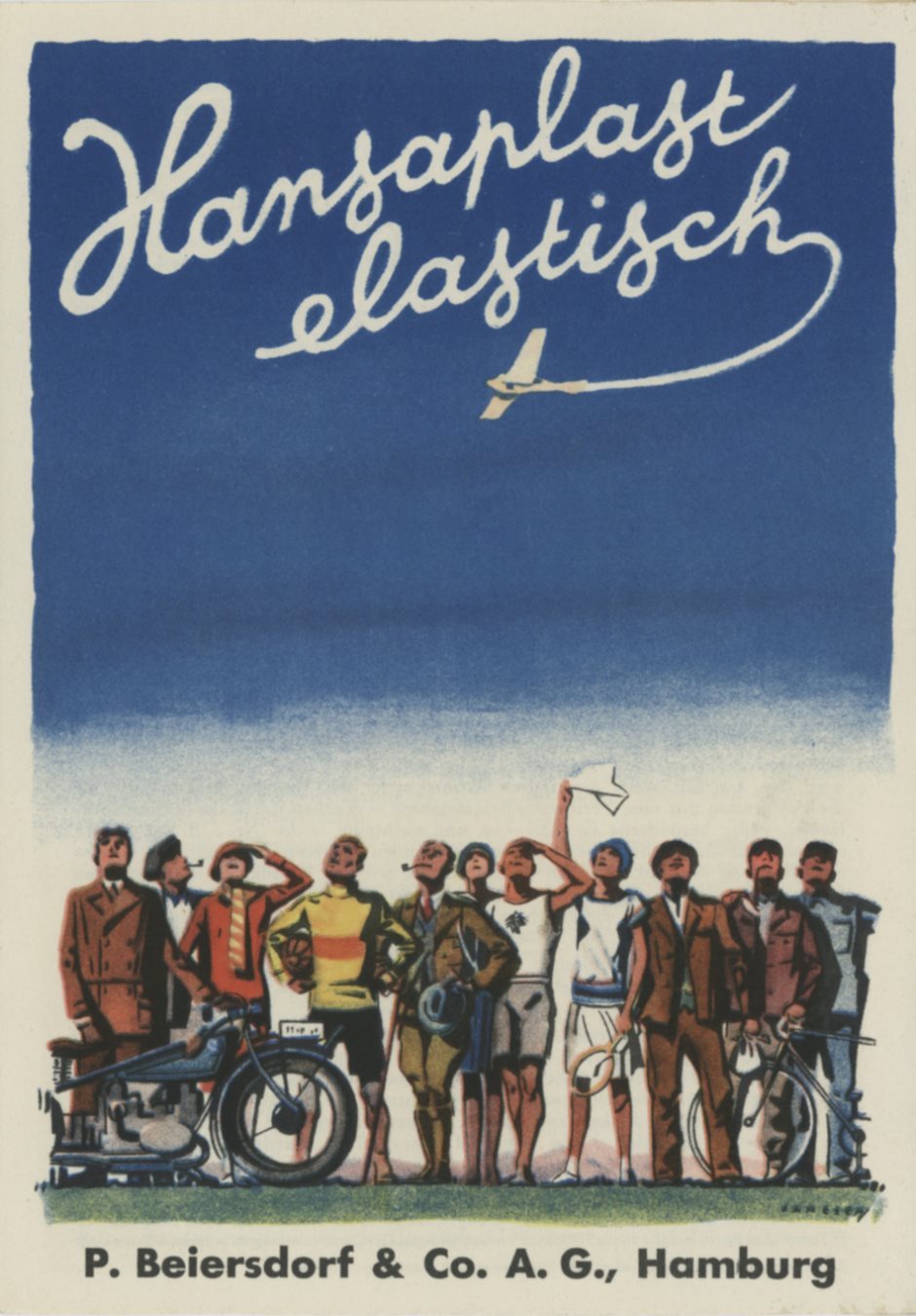 Motif publicitaire 1933 Hansaplast élastique 