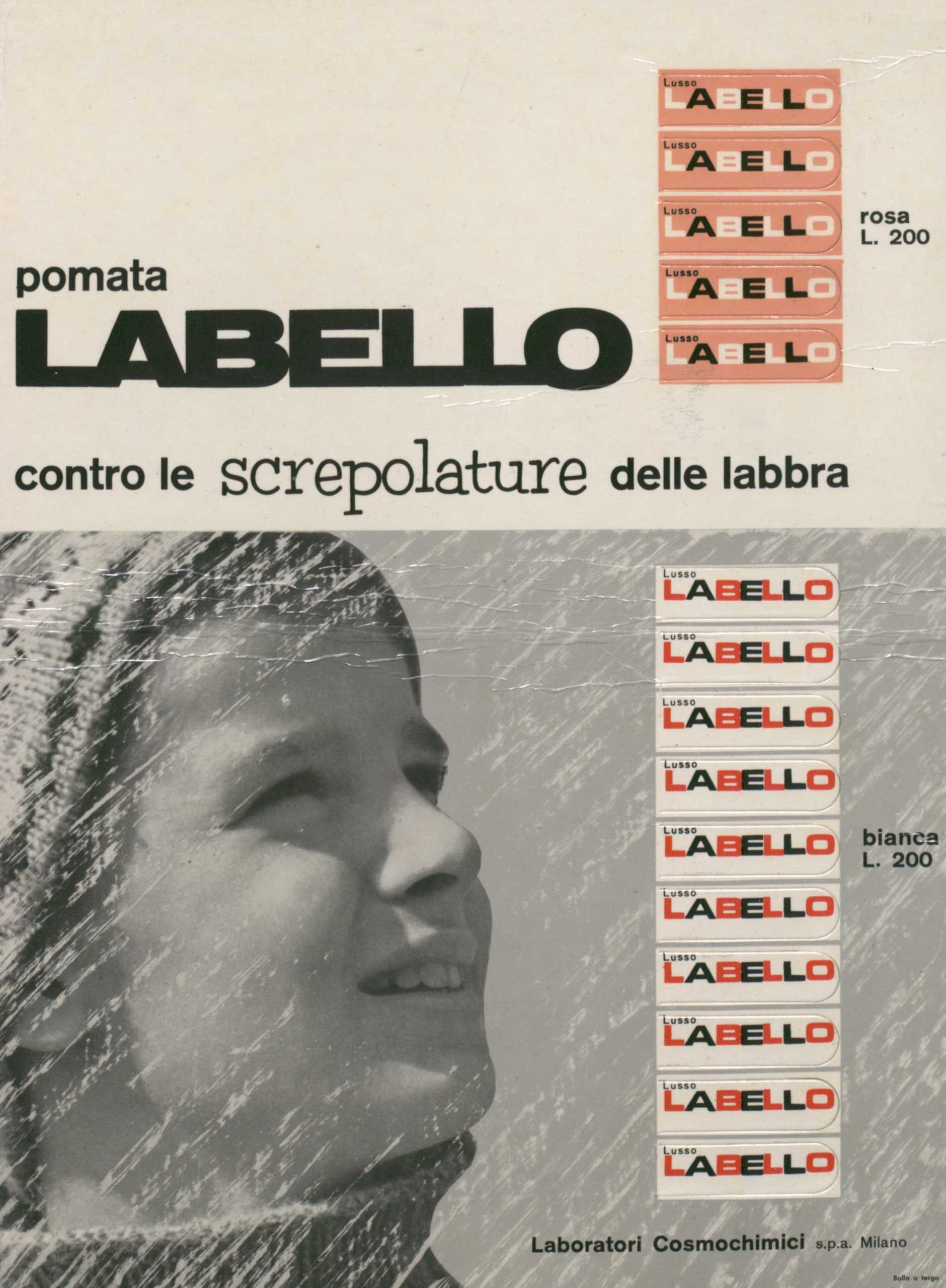 Affiche publicitaire Italie années 1960