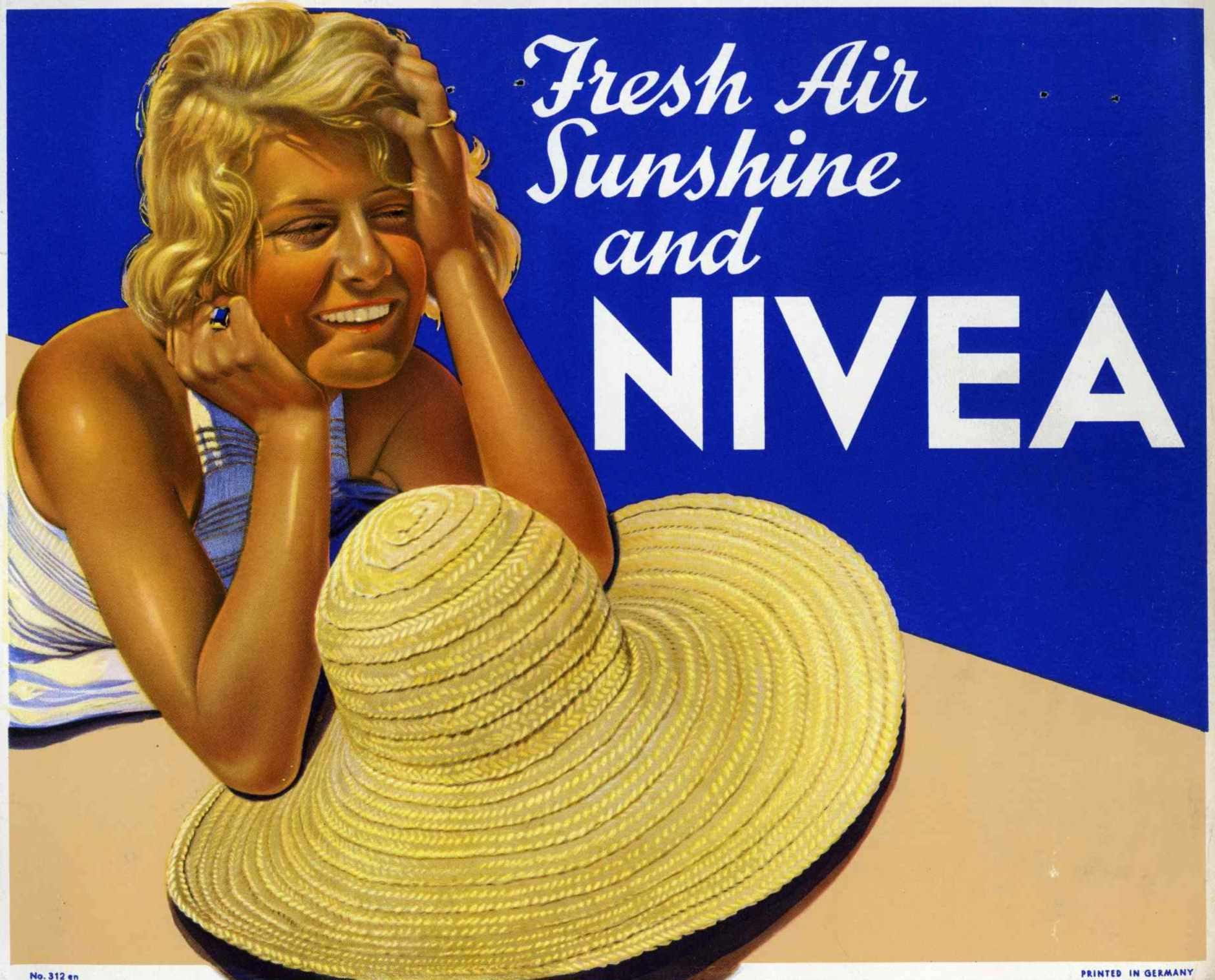 Affiche publicitaire NIVEA 1934