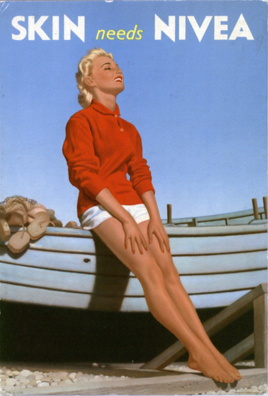 Affiche publicitaire NIVEA Grande-Bretagne années 1950