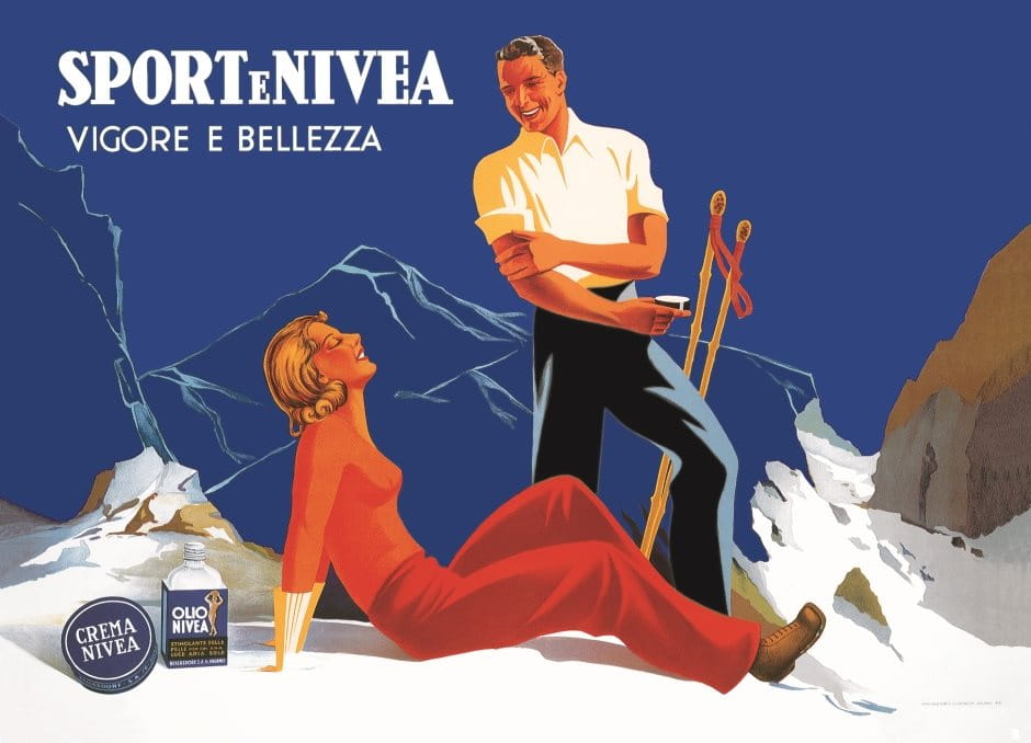 Affiche publicitaire NIVEA Italie 1935