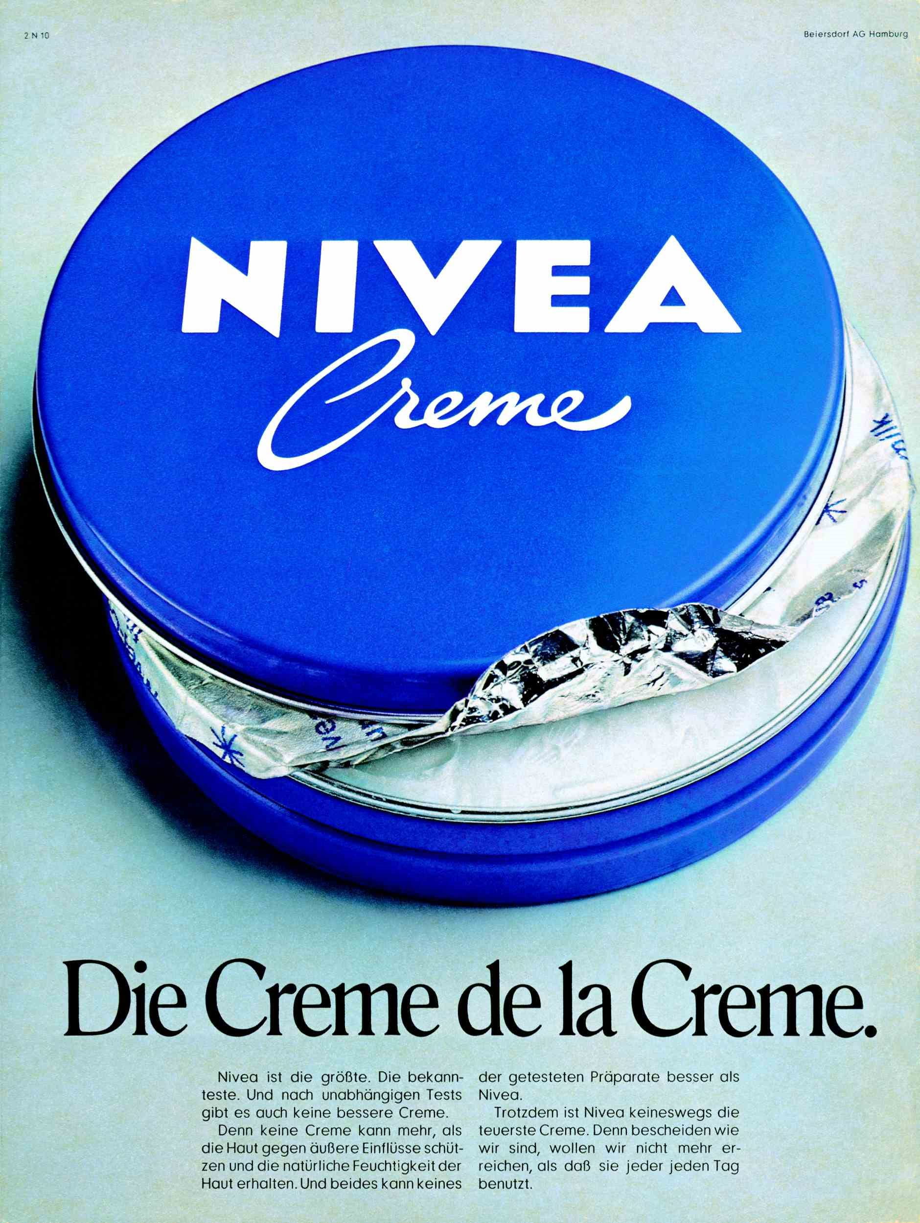 Campagne publicitaire NIVEA 1970